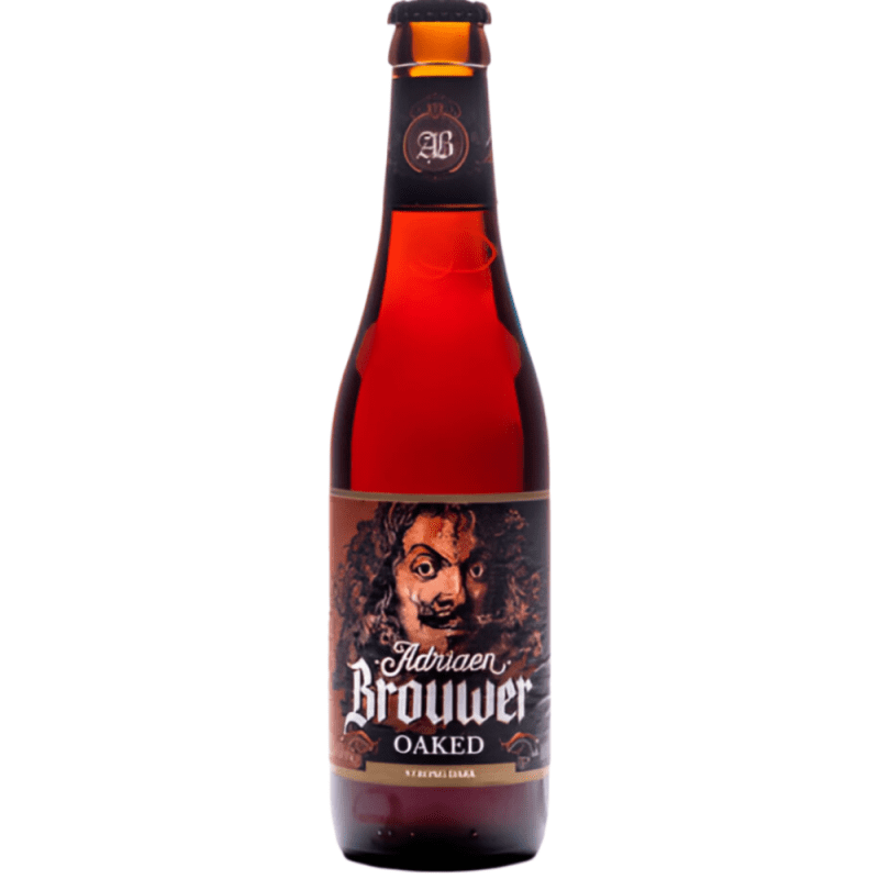Cerveza belga Adriaen Brouwer Oaked, de color tostado, alta graduación y estilo Belgian Strong Dark Ale