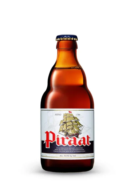 Botella de Cerveza Piraat rubia belga de Brouwerij Van Steenberge