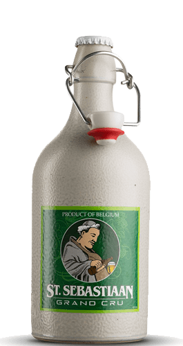 Botella de Cerveza San Sebastian Grand Cru Belgian Strong Dark Ale en cerámica artesanal