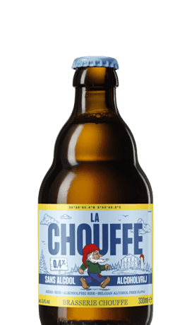 Botella de Cerveza La Chouffe sin Alcohol rubia belga