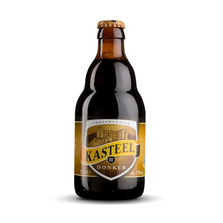 Botella de Cerveza Kasteel Donker, quadrupel belga oscura de Kasteel Brouwerij Van Honsebrouck en Ingelmunster