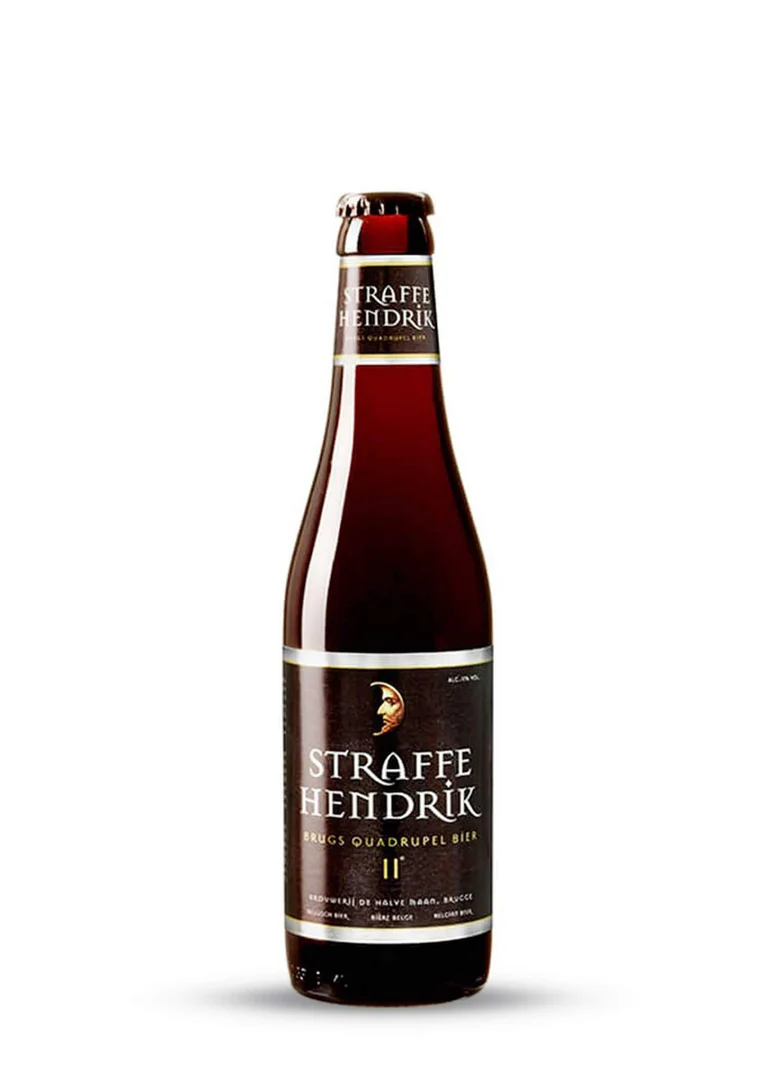 Straffe Hendrik Quadrupel Botella de Cerveza Straffe Hendrik Quadrupel Belga de Brasserie De Halve Maan