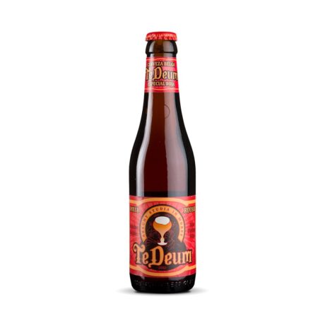 Botella de Cerveza Te Deum Roja Belgian Amber Ale de Brasserie du Bocq