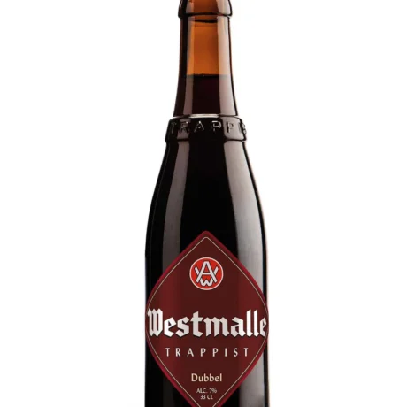 Botella de cerveza Westmalle Trappist Dubbel trapense caoba oscuro