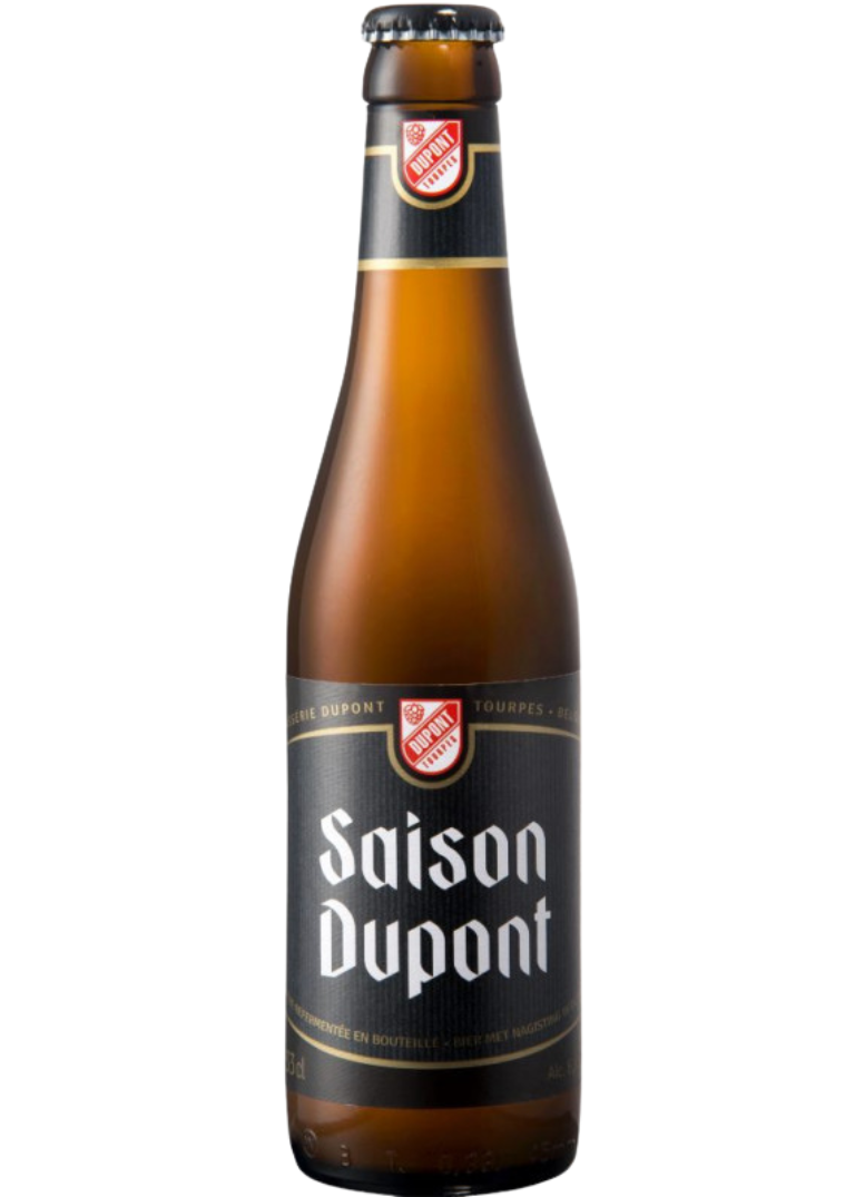 Saison Dupont Cerveza belga Saison Dupont de 6.5% alcohol, estilo Farmhouse Ale original de la región de Hainaut en botella de 33cl.